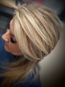 Blonde color weave by Cindy 1